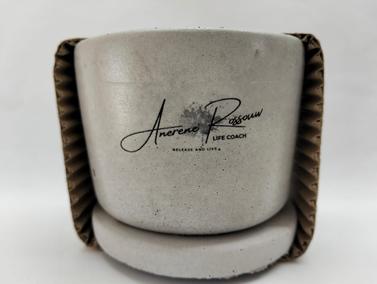 Custom Branding on a Concrete Pot - Image 2