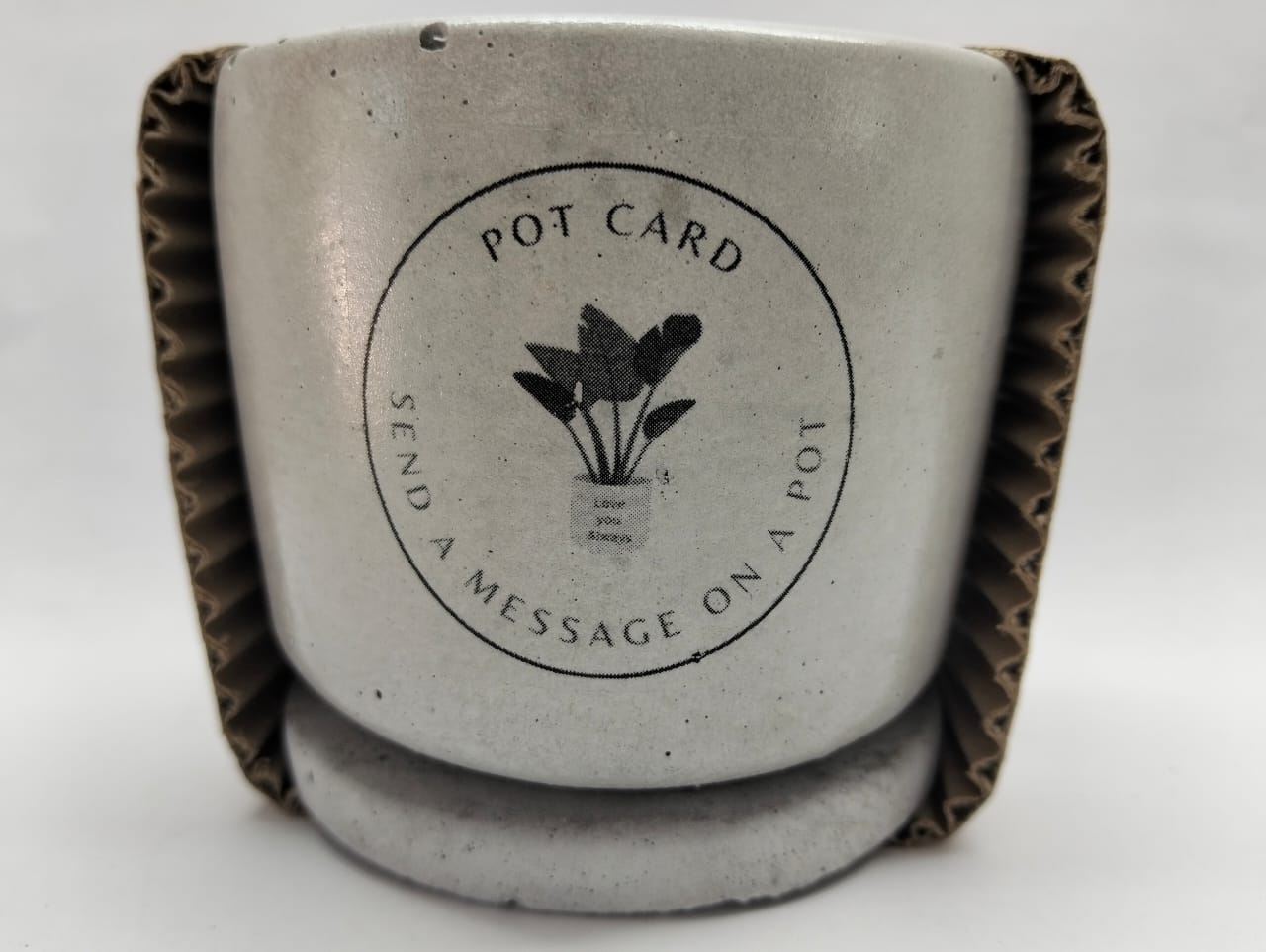 Custom Branding on a Concrete Pot